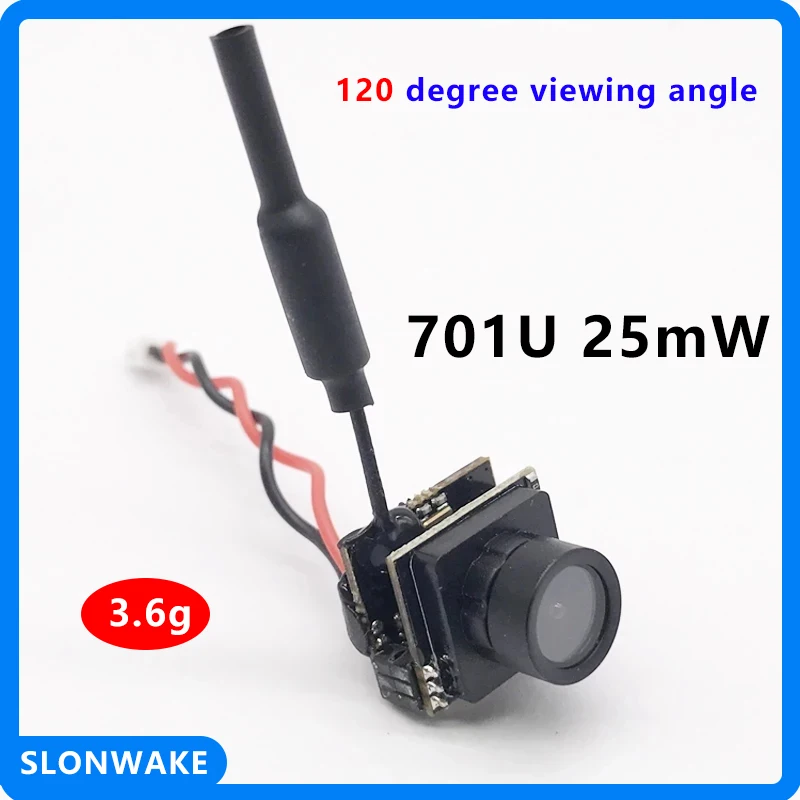 

SLONWAKE FPV 48CH 5.8G 25mW VTX camera 3.6g FOV120° 5V FPV Camera Freestyle Drone Quadcopter Model