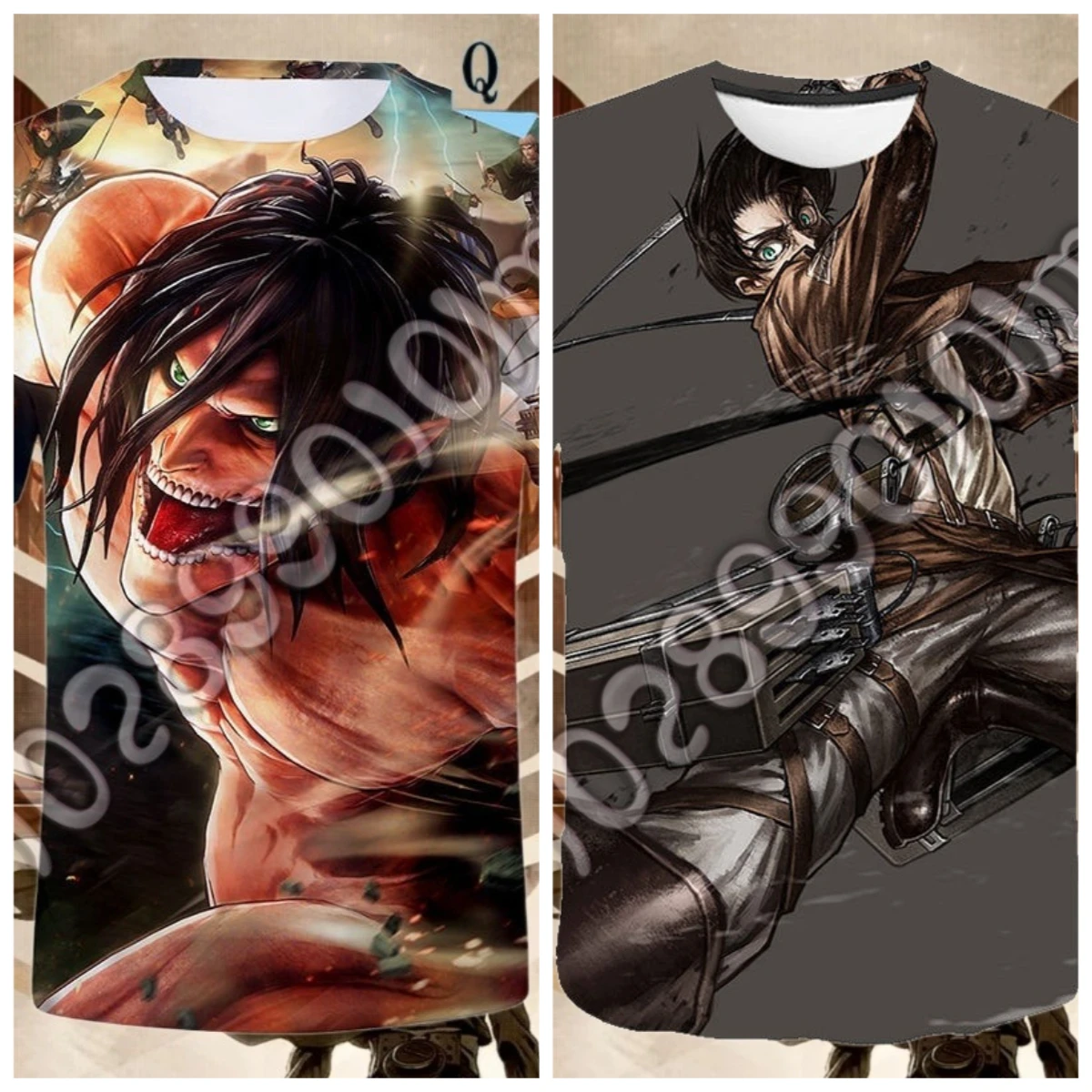 

2025/26 New Giant Attack on Titan 3D Printed T-shirt Men's Fashion Anime T-shirt Extra Large Women's Street Clothing Cool Top