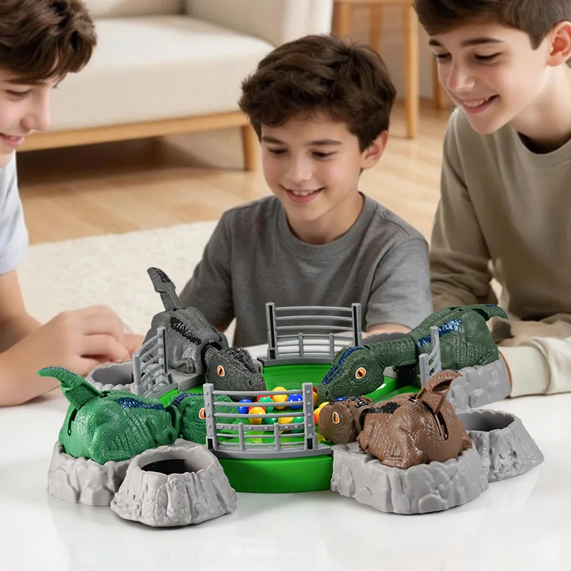 Dinosaur Eat Beans Competitive Board Game 2-4 Players Multiplayer Interactive Toy for Kids Parent-Child Tabletop Fun Party Gift