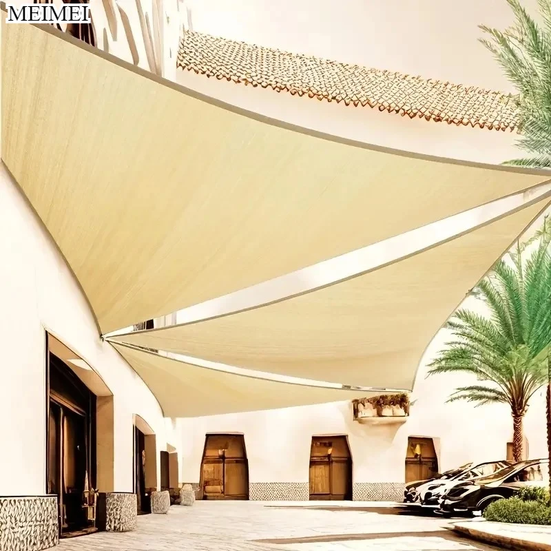 

Triangle Sunshade Sail Shed Sunshade Net Breathable Fabric Non Waterproof Sunshade for Terraces Gardens Decks and Pergolas