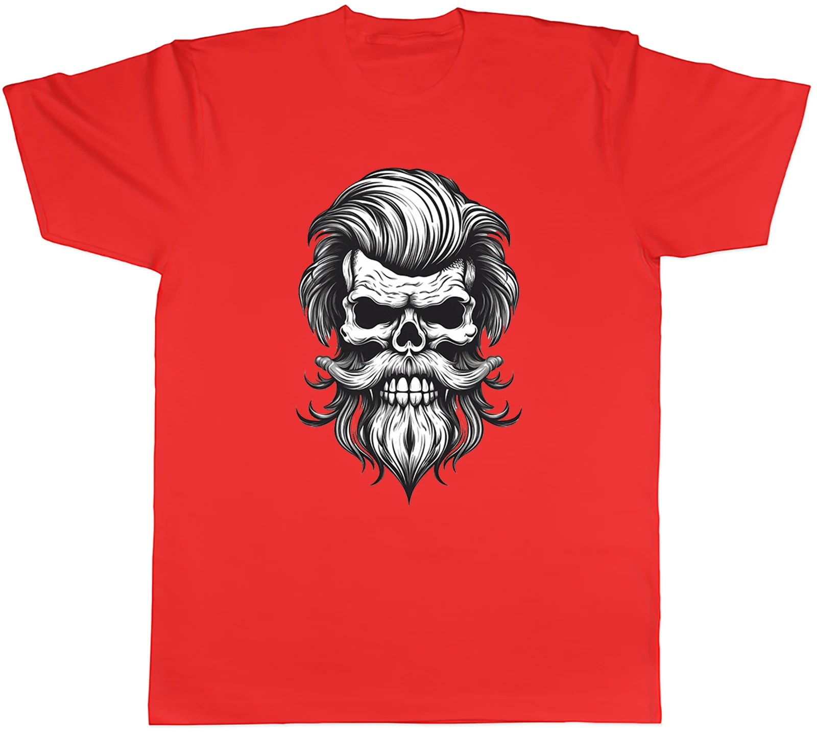 Bearded Skull Mens T-Shirt Charming Dapper Groomed Unisex Tee Gift