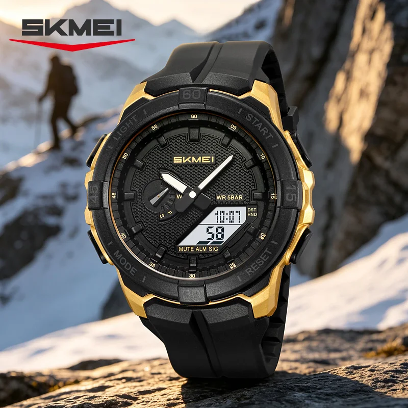 SKMEI 2583 Sports Watch Reloj New Large Dial Men's Digital Countdown Stopwatch LED Light Electronic Watch 5 Alarm Clock Watch