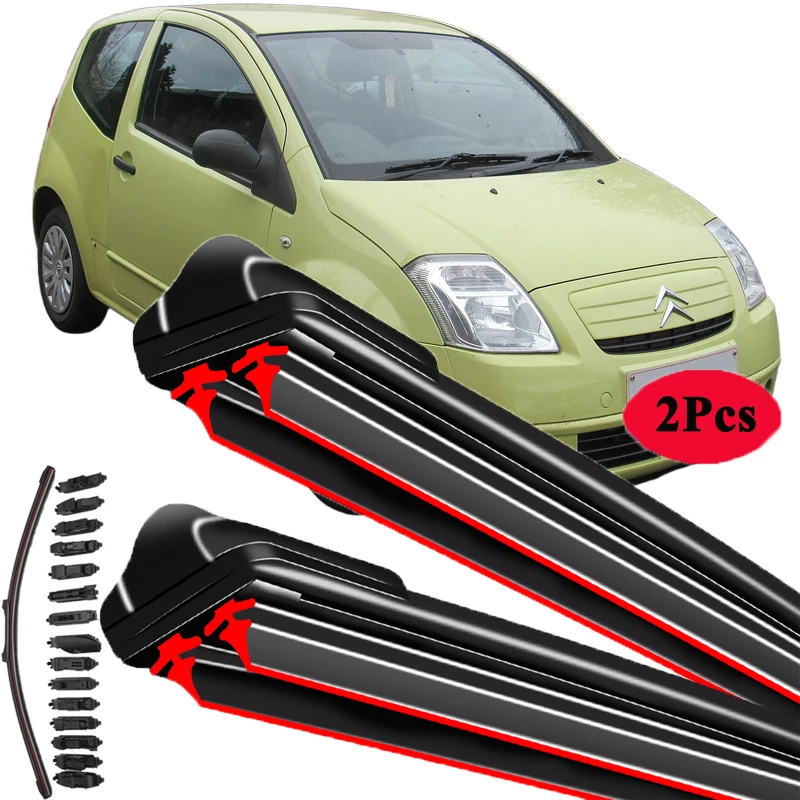 

For Citroen C2 X02 2003-2009 Car Windshield Wiper Blade Front Windscreen Brushes Washer Accessories Window Cleaning Replacement