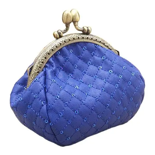 

2022 Vintage Women coin Purses Women Rhombic Pattern Wallet Card Coin Purse Clutch Handbag Mini Bag Female mini money Bag