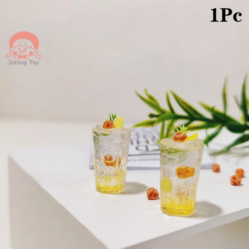 

1/12 кукольный домик, мини-чашка для чая с лимоном, модель кукольного домика, кухонные украшения для напитков, игрушки, микросцена, строительный реквизит