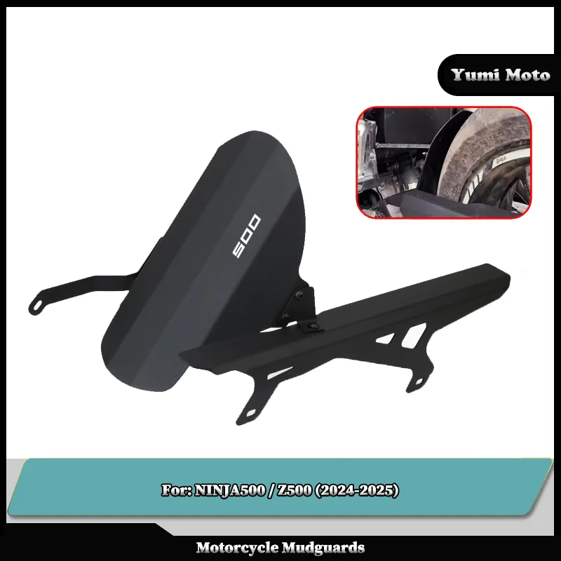 

Motorcycle Accessories Rear Fender Mudguard Wheel Hugger Splash Guard CNC Bracket Fit For KAWASAKI NINJA500 Z500 2024-2025