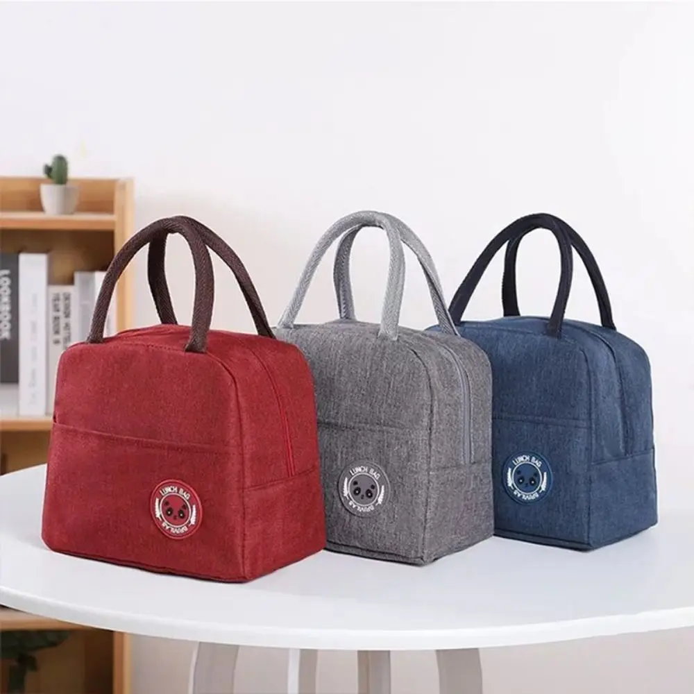 Fashion Oxford Cloth Insulated Lunch Bag Waterproof Ice Pack Lunch Box Picnic Breakfast Box Organizer Adult Kids