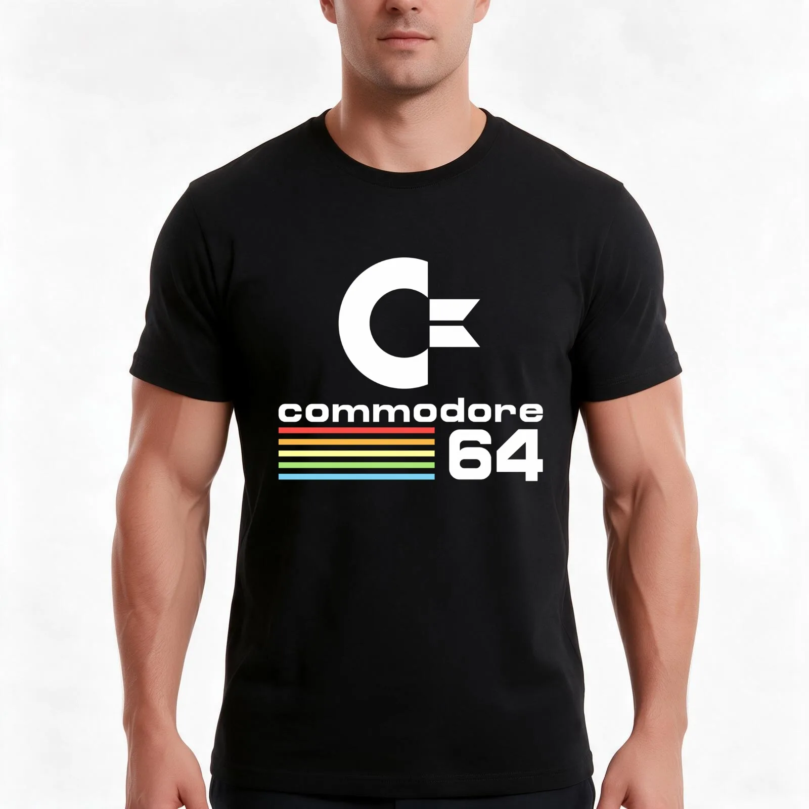 Commodore 64 T-Shirt Summer Casual Cotton Tee Oversized Streetwear Tops Vintage Graphic Print Loose Fit Short Sleeve