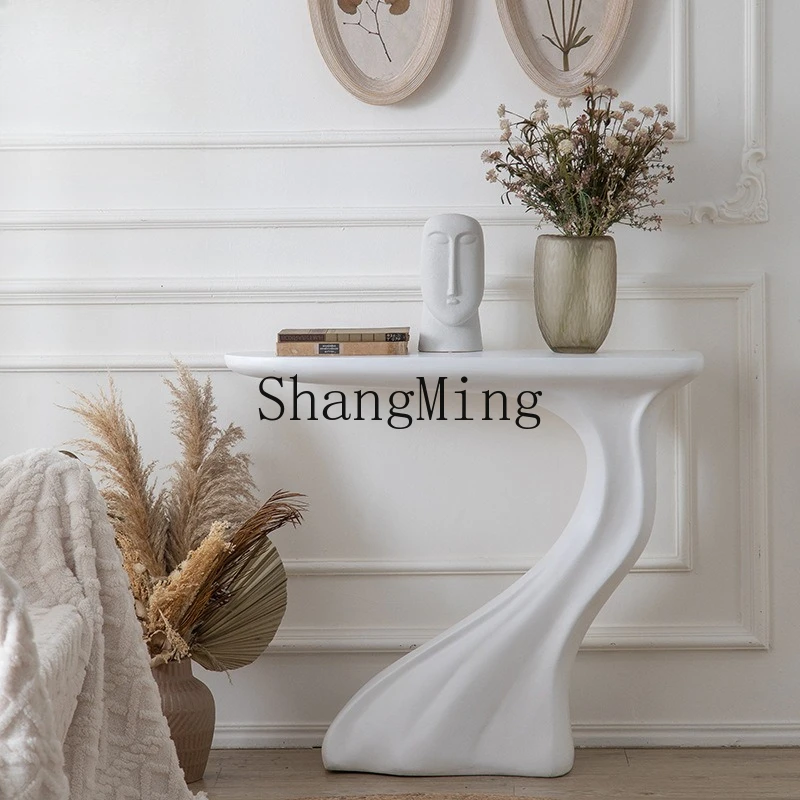 

FG light Luxury Entrance Table Entrance Corridor Against Wall Entrance Platform High-end Ornament Shelf
