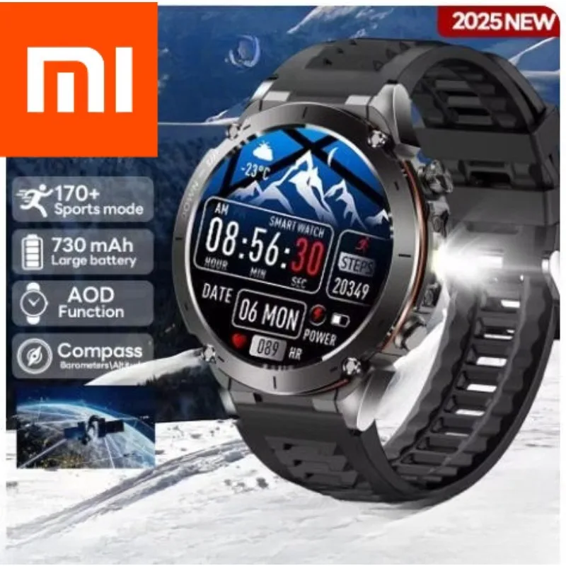

Xiaomi Super Capacity Battery Military Outdoor Smart Watch Men 1.52inch Screen Compass Bluetooth Call 3ATM Waterproof SmartWatch