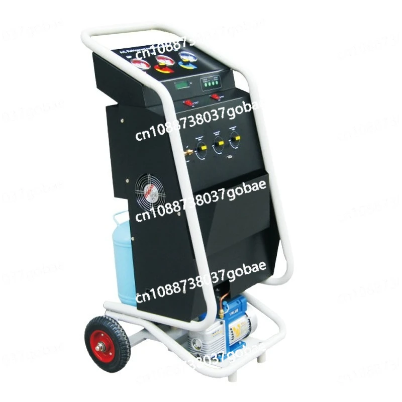 

Automotive air conditioner refrigerant recovery and filling machine