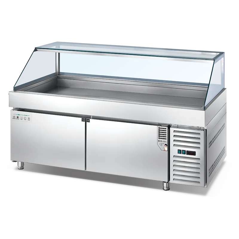 Two Door Sandwich Prep Table Refrigerated Or Pizza Prep Table Commercial Or Counter Top Salad Refrigerator With Good Quality