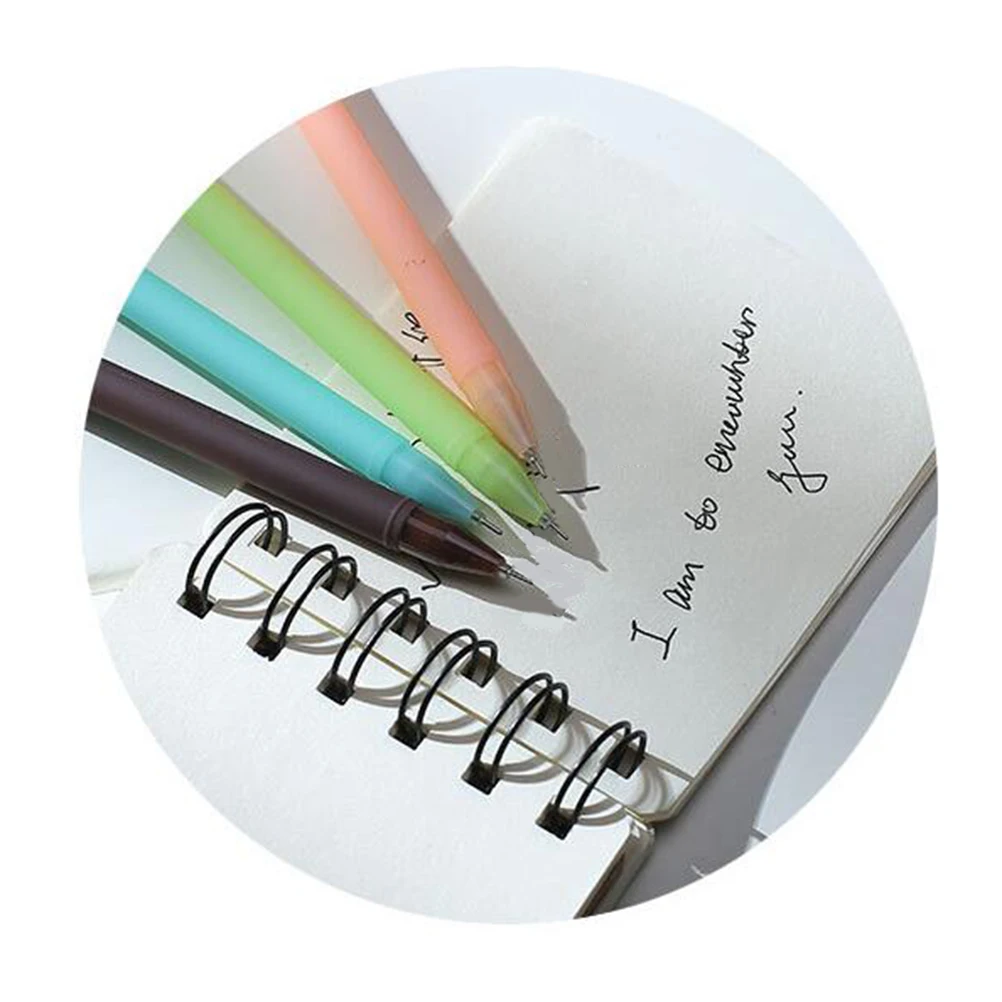 

12pcs Writting Pen Cartoon Gel Pens Doughnut Design Student Supplies Neutral Pens Office Pvc Flexible Tip