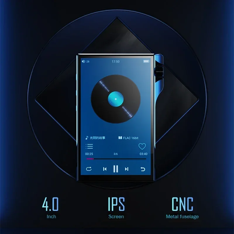 

2025 4,0-дюймовый Q8 полносенсорный IPS-экран Hi-Fi музыкальный плеер без потерь DSD MP3-плеер Hi Res цифровой аудиоплеер