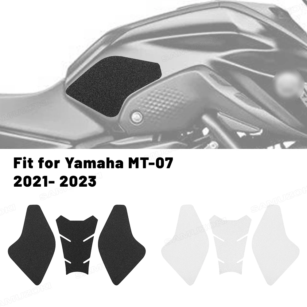 

Traction Pad Decals fit For Yamaha MT07 MT 07 2021 - 2024 Side Fuel Anti Slip Tank Pads Protector Stickers