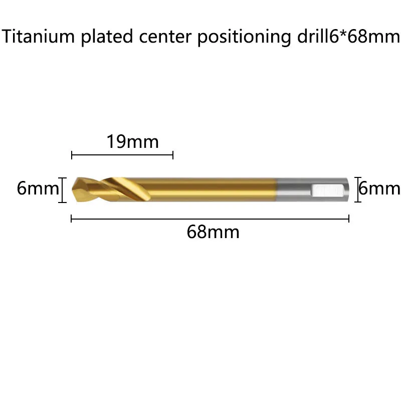 Hole Saw Center Positioning Drill 6542 High Speed Steel Coated Titanium Process Twist Drill Bit Tools 5*57mm 6*62mm 6*68mm