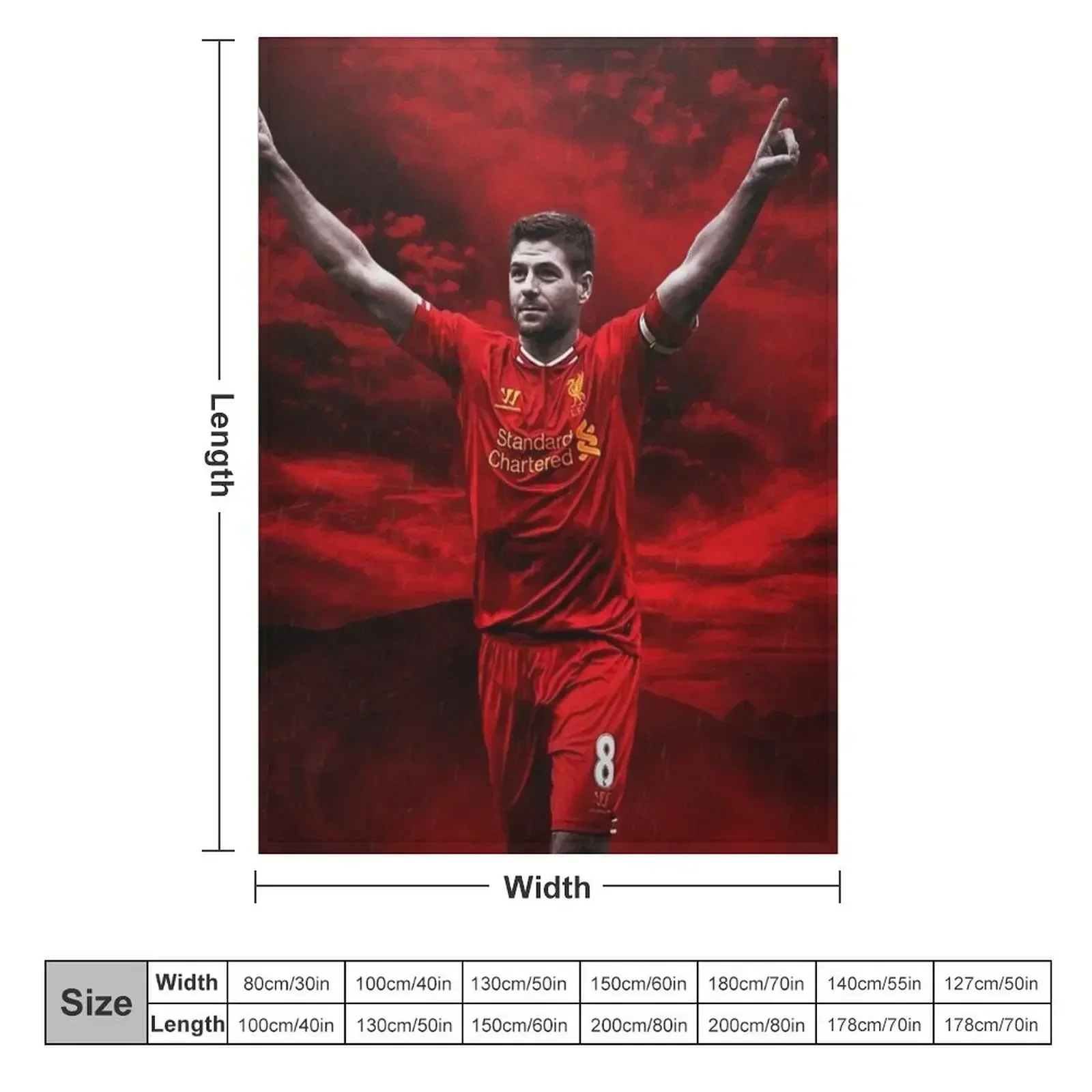 Steven George Gerrard Art Throw Blanket wednesday Decorative Beds For Decorative Sofa for sofa Fashion Sofas Furrys Blankets