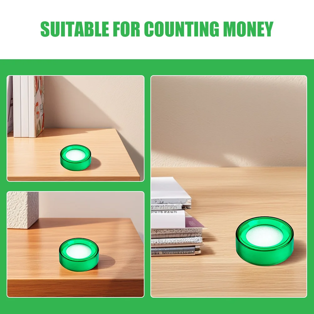 2pcs Finger Moistener Sponge Cup For Money Counting Office Paper Handling Desktop Non-Slip Tool Wetting Aid Stamp Envelope