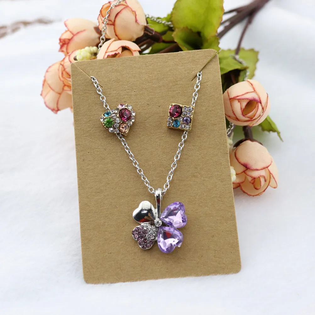 

20pcs 6X9Cm Blank Kraft Paper Earring Holder Necklace Display Cards For Jewelry Tags Crafts Scrapbooks Gift Bags Party Favors