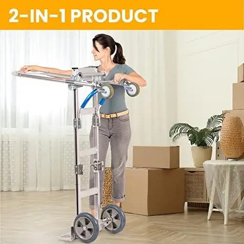 Heavy Duty Loads 1,000 lbs. Aluminum Moving Dolly Converts from Hand Truck to Platform Push Cart