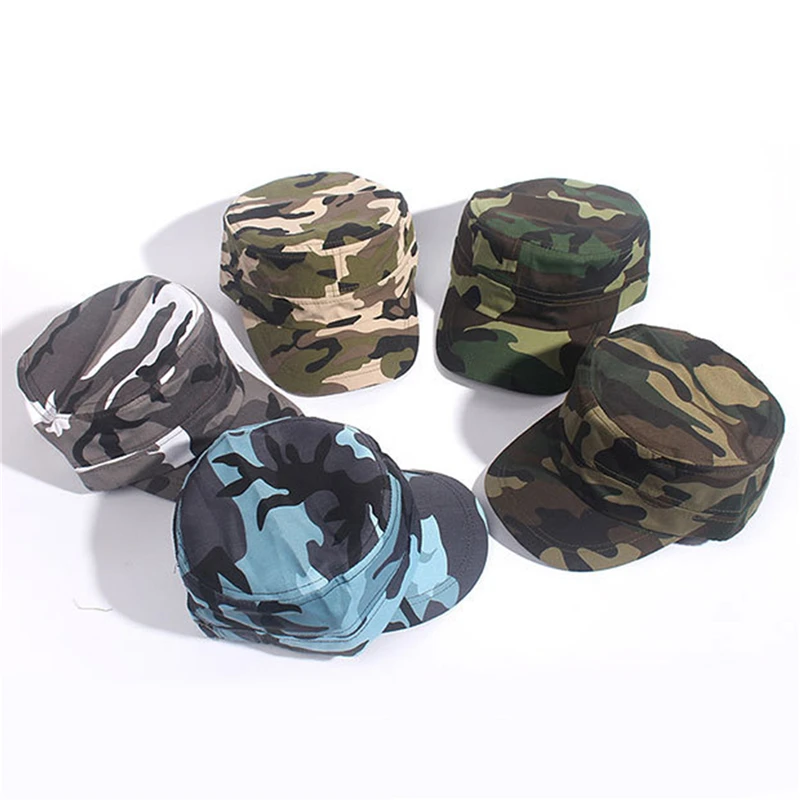 Summer Fashion Men Baseball Caps Tactical Camouflage Flat Cap Hats Women Men\'s Outdoor Visor  training Camo