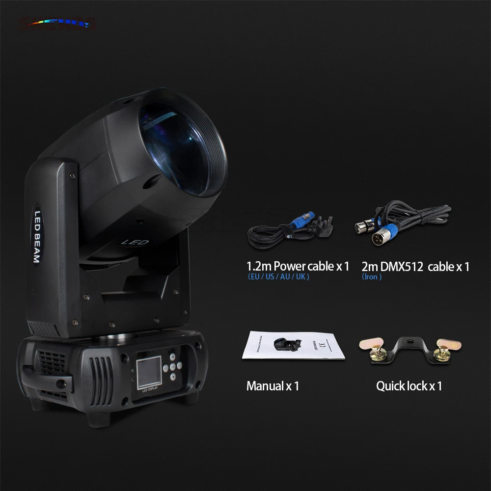 Imagem -04 - Shehds-led Beam Moving Head Light 18 Face Prism 150w Girando para dj Disco Festa Familiar Bar Boate Pcs