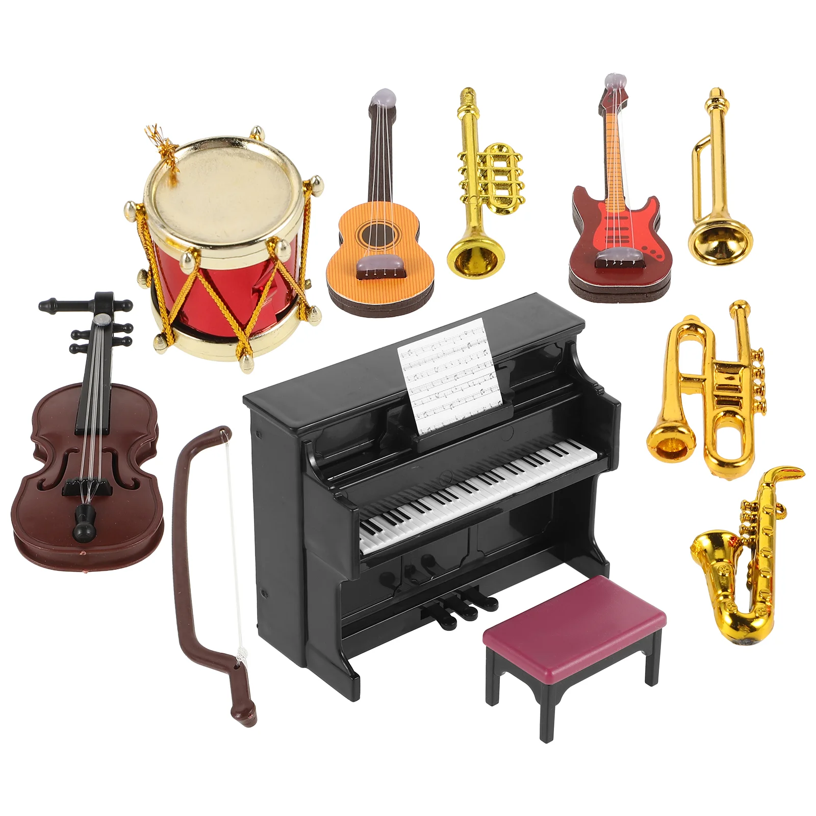 

Mini Musical Instrument Model Realistic Miniature Toy House Accessory Decorate Plastic Lovely Prop