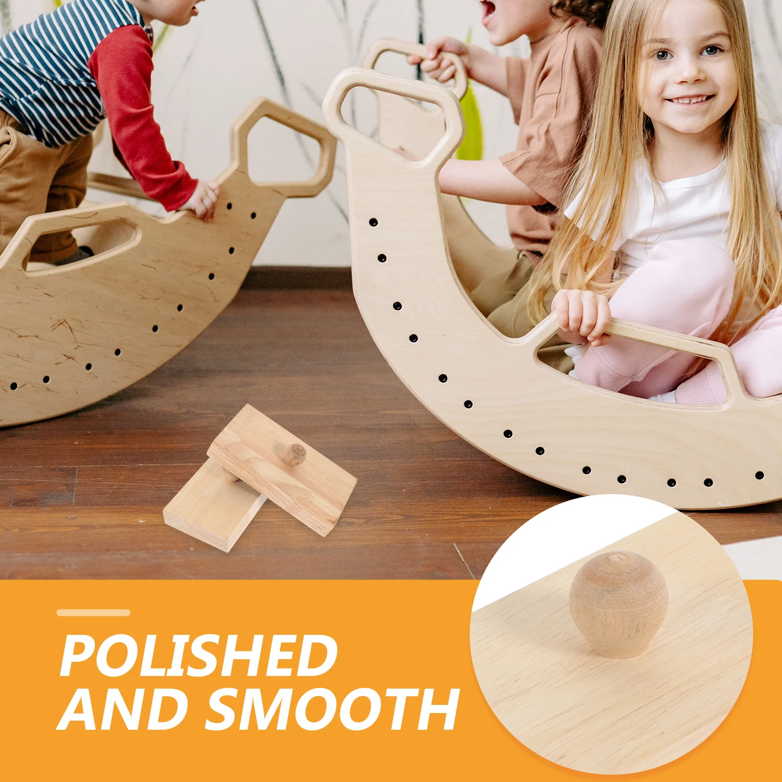 

1 Pair Wooden Castanets Small Finger Clappers Percussion For Kids Musical Rhythm Instrument Toddler Sensory Development