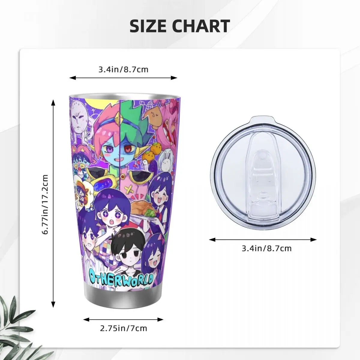 Omori Hero Sunny Basil Cartoon Horror Stainless Steel Tumbler Vacuum Insulated Mug Thermal Cold Bottle Straw With Lid 20oz