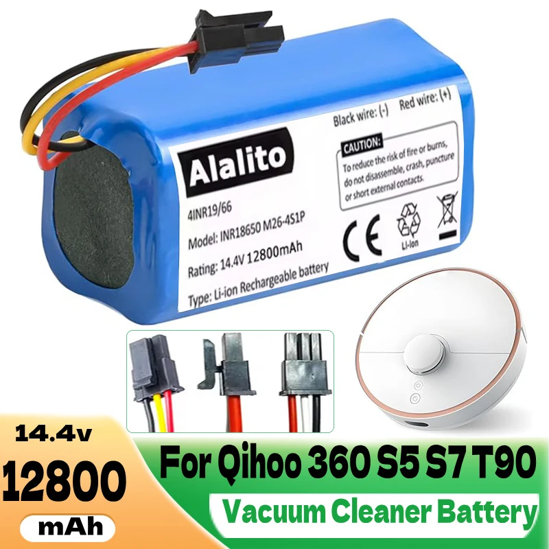 Новый литий-ионный аккумулятор 14,4 В 12800 мАч для части робота-пылесоса 360 C50