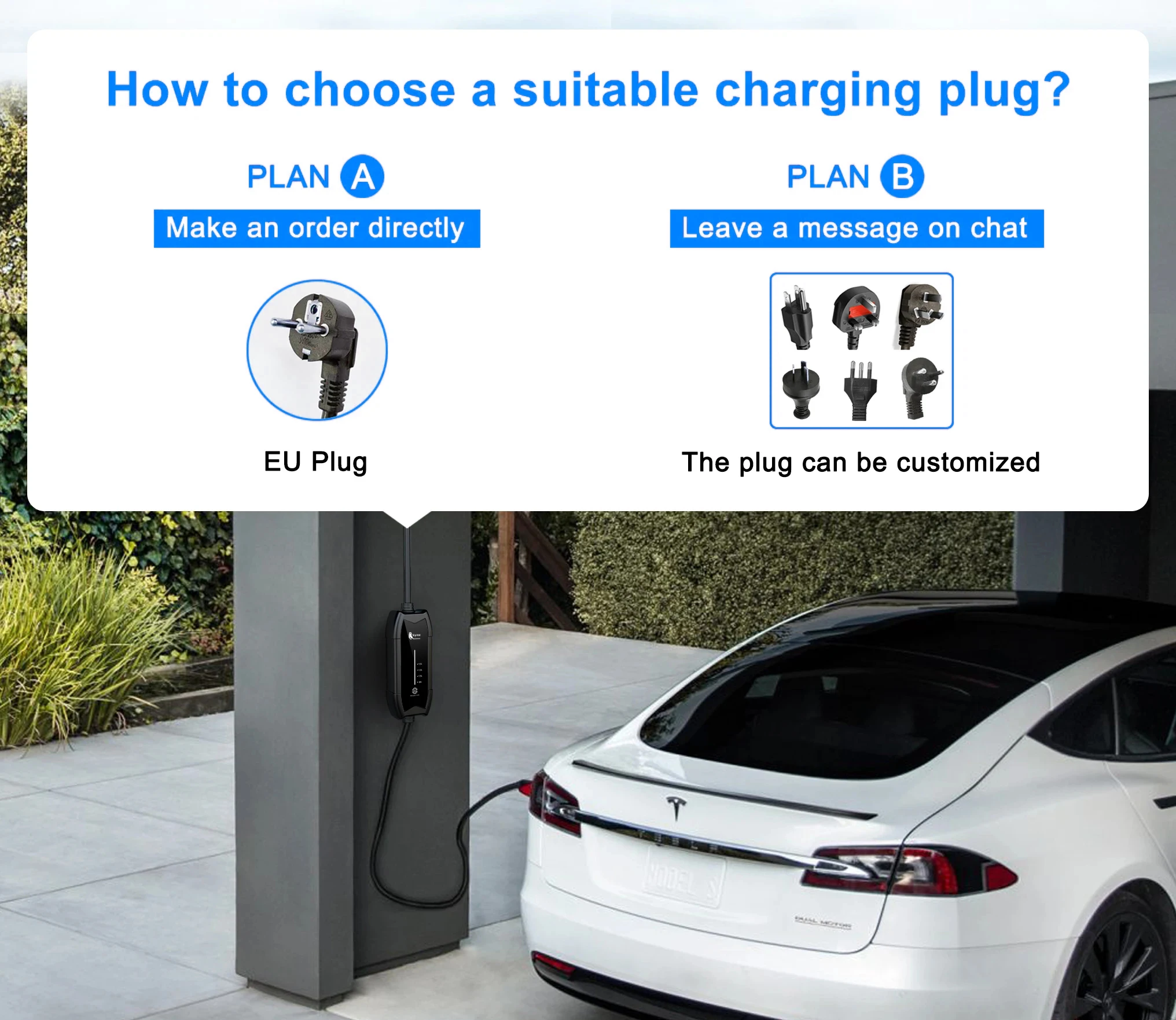 Feyree Typ2 3,5KW 16A 1-Phasen EV-Ladegerät Tragbare Ladebox mit Einstellbarem Strom 5m Kabel Ladestation für Elektrofahrzeuge – Detail 11