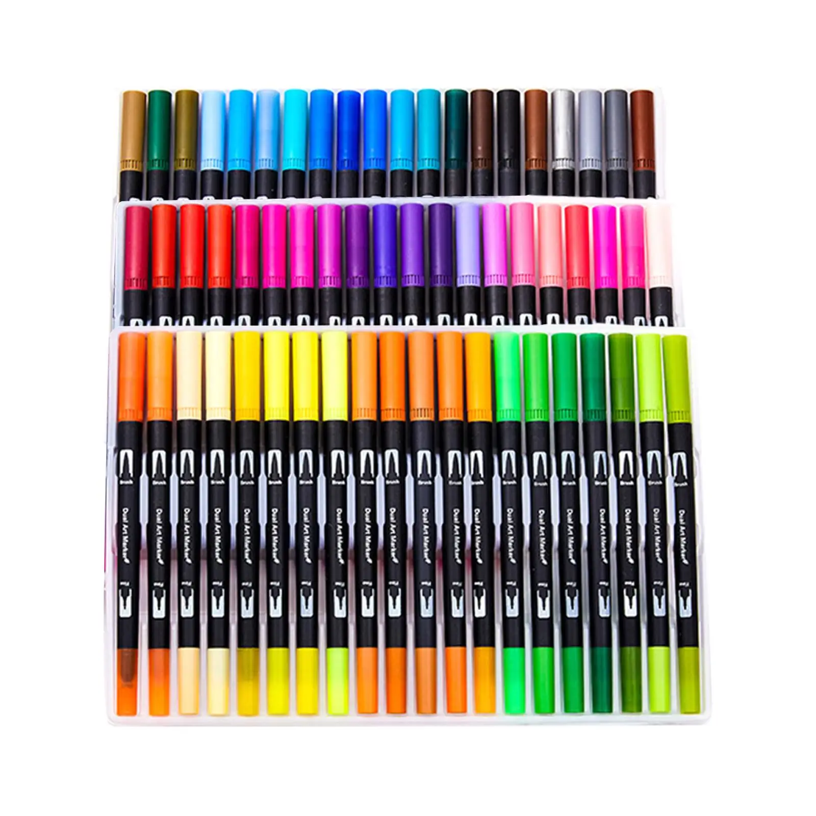 60/100 Colors Dual Tip Brush Pens Art Markers Fine liners & Brush Tip Pen Set for Adult Coloring Books, Hand Lettering