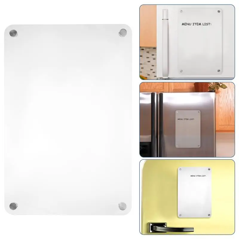 Imagem -03 - Quadro Magnético Acrílico Transparente Clear Dry Calendar Board Prático Frigorífico Quadro em Branco 30x20cm