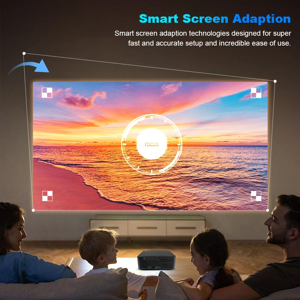 Imagem -05 - Projetor Full hd com Wifi Bluetooth Foco Automático 2500 Lumens Projetor Inteligente 1080p para Home Theater Dess4k