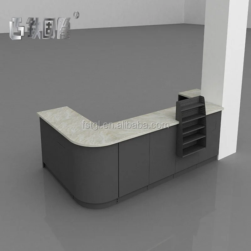 (customized)Iron marble countertop convenience store supermarket can customize the checkout counter