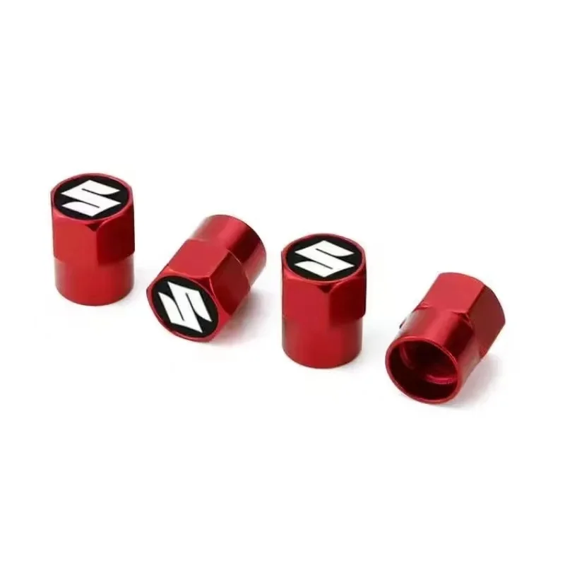 4pcs Metal Car Wheel Tire Valve Caps Stem Case Covers For Suzuki Jimny Grand Baleno Vitara Sx4 Swift Alto Car Accessories