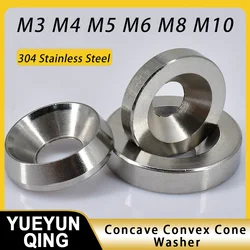 Concave Convex Tapered Washers M3 M4 M5 M6 M8 M10 Conical Solid Flat Gasket 304 Stainless Steel Cone Conical Countersunk Washer