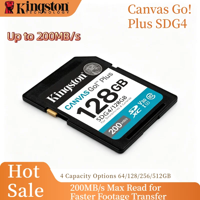 Kingston A2 V30 SDXC 1TB 512GB 256GB 128GB 64GB High Speed Max 200MB s 4K Video Memory Card for Camera Pro Max