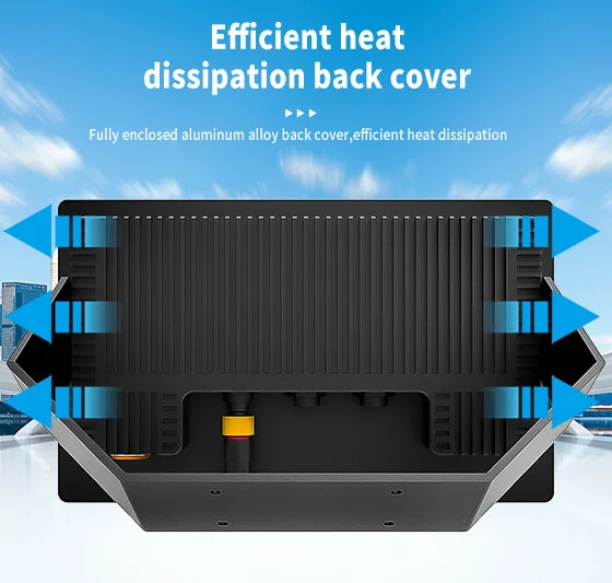 21.5 بوصة البحرية/الليخوت يعرض 1000-1500Nits في الهواء الطلق Ag + الزجاج ملزمة Ip67 مقاوم للماء شاشة تعمل باللمس الصناعية