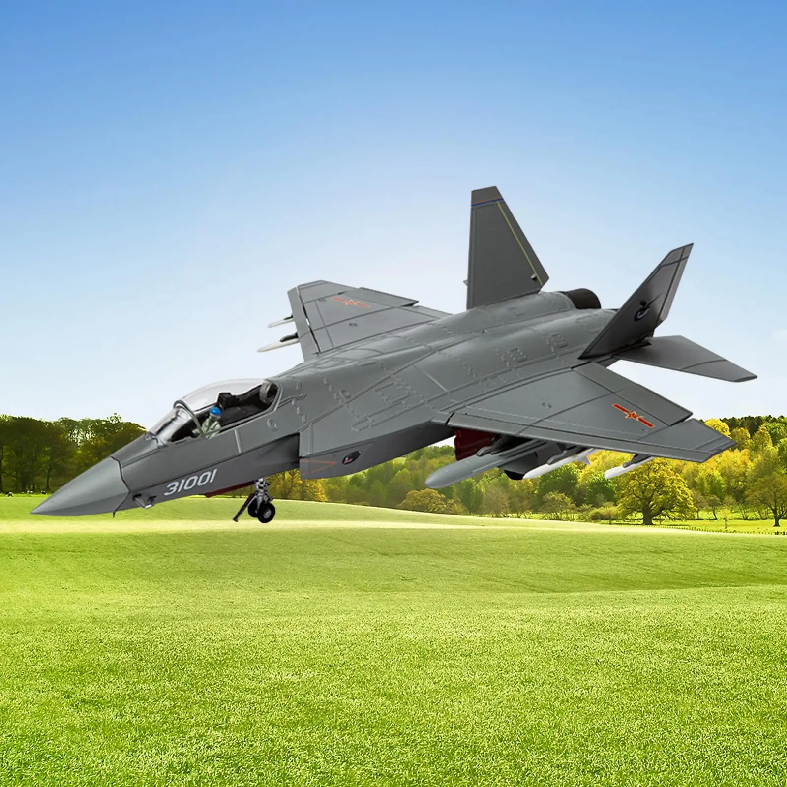 

1/144 J-31 Plane Mode Miniature Toys Diecast Plane Airplane Model Metal Fighter Model Holiday Gifts Decoration Collection