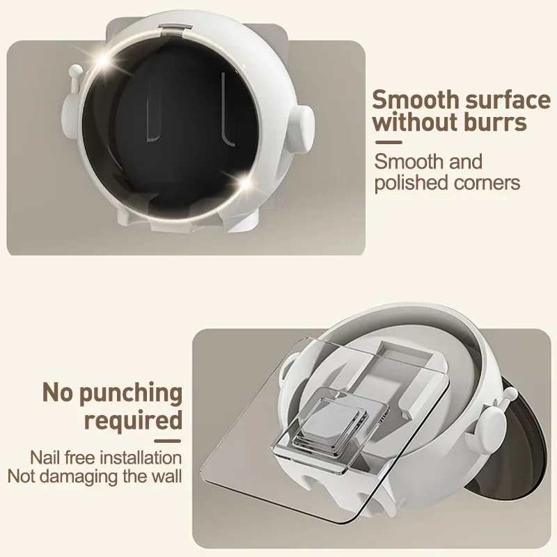 Non-punching Toothbrush Shelves Wall-mounted Dust-proof Storage Box with Lid Electric Toothbrush Holder Ordinary Toothbrush Use