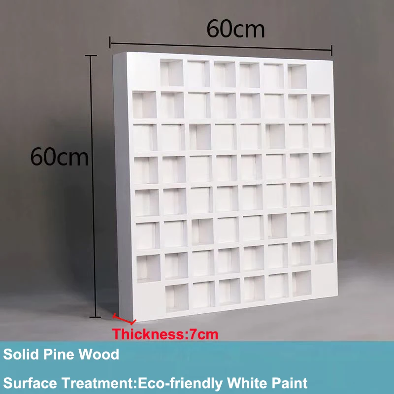 White Wooden QRD Acoustic Diffuser Panels 60x60x7cm For Home Studio Theater Concert Hall Room Sound Treatment