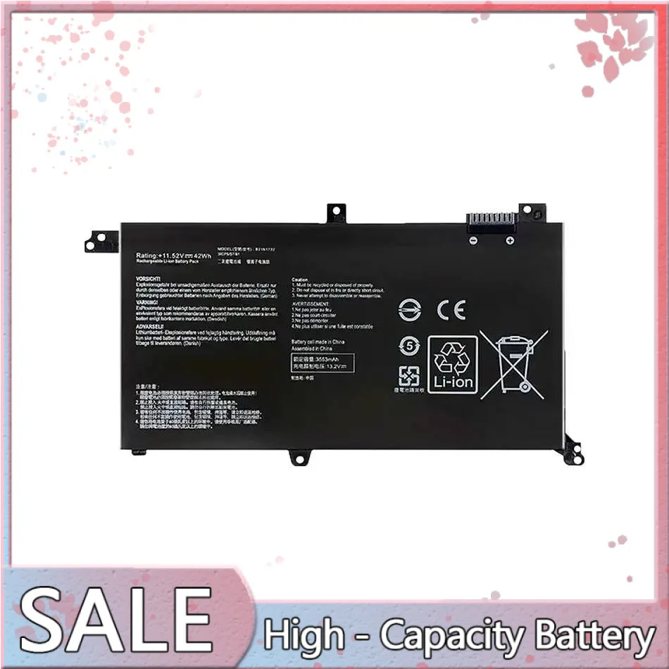 

Laptop Battery B31N1732 3653mAh For Asus Vivobook S2 S4300U S4300F S14 S430 X430UA X430UF Mars15 Mars 15 VX60G Laptop