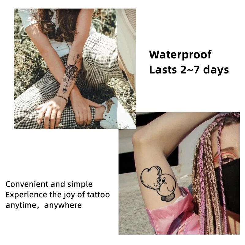 Ink Peach Blossom Tattoo Sticker Waterproof Men and Women Temporary Tattoo