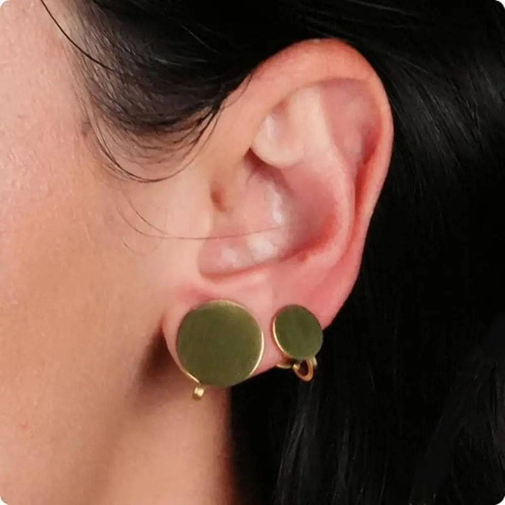 Stainless Steel Pressure Earrings Black Color Non-pierced Keloid Pressure Earrings Gold Color Creative Cartilage Ear Cuff - view 2