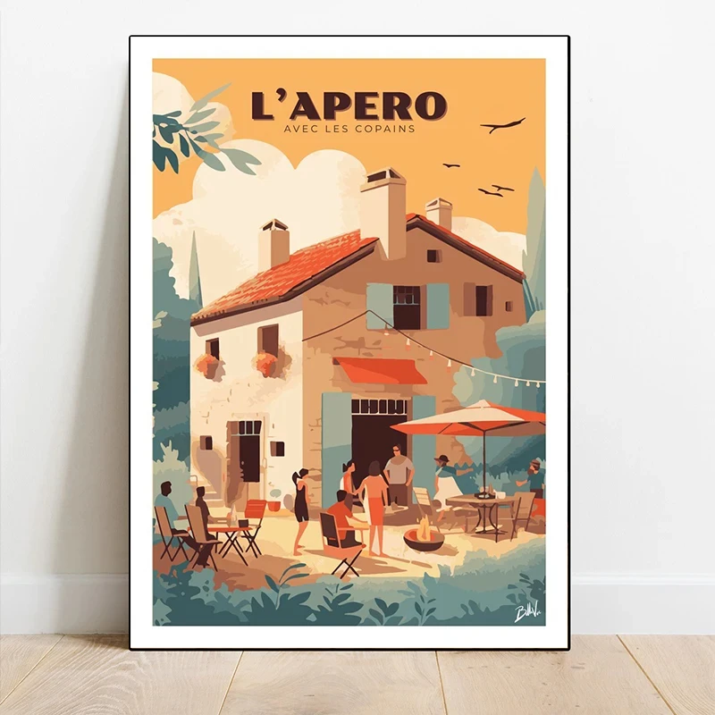 Póster Artístico de pared Retro de Francia, viaje, Marsella, Petanque, Verdon, imágenes impresas para habitación, hogar, decoración del Hotel, pintura en lienzo