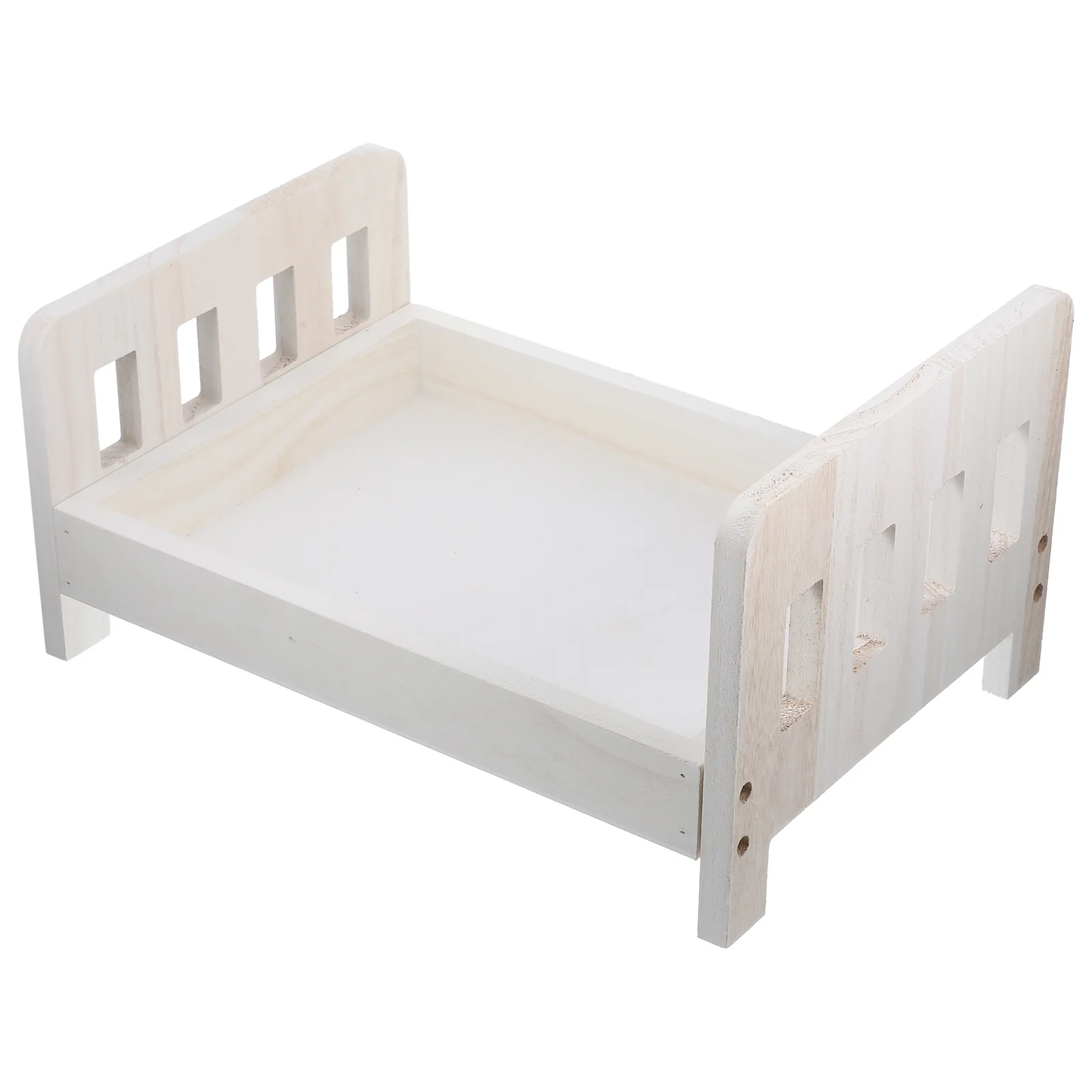 

Mini Wooden Bed Baby Photo Prop for Newborn Photography Decorative Vintage Style Cute Compact Design Perfect Photo Shoot Prop