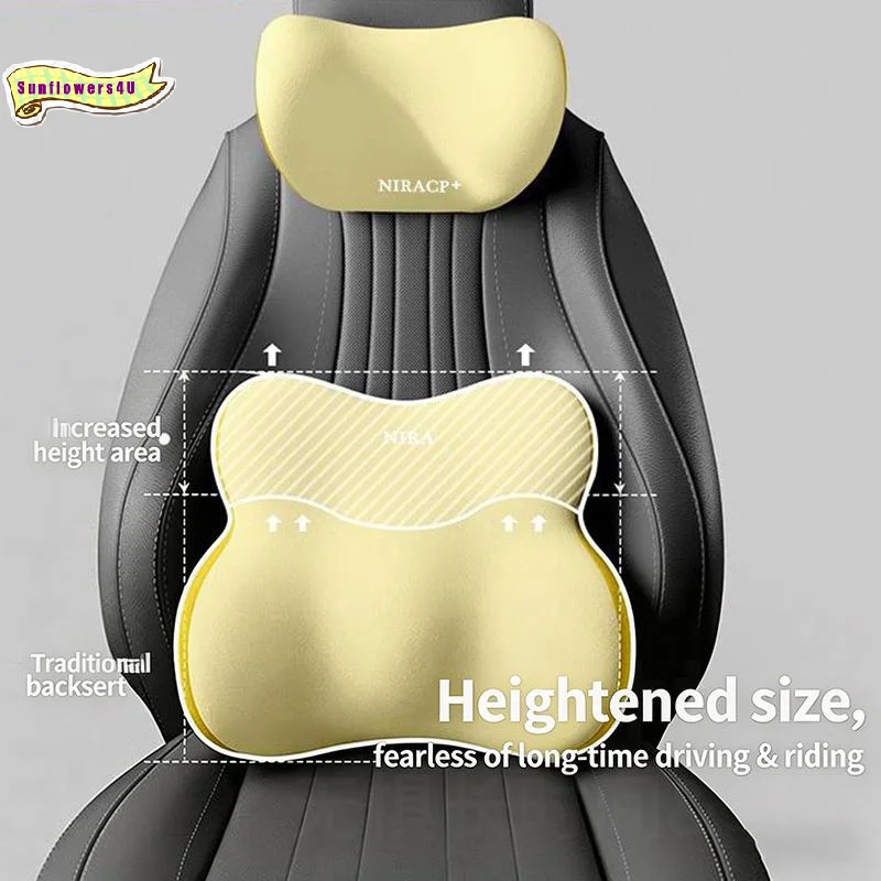 Memory Foam Car Neck Pillow Lumbar Support - Car Seat Lumbar Support and Neck