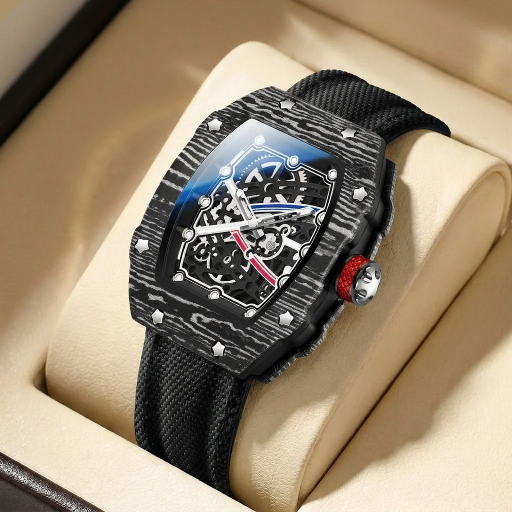1pcs Men's black dial alloy strap vintage fashion tonneau sporty details Quartz Watch for business party holiday