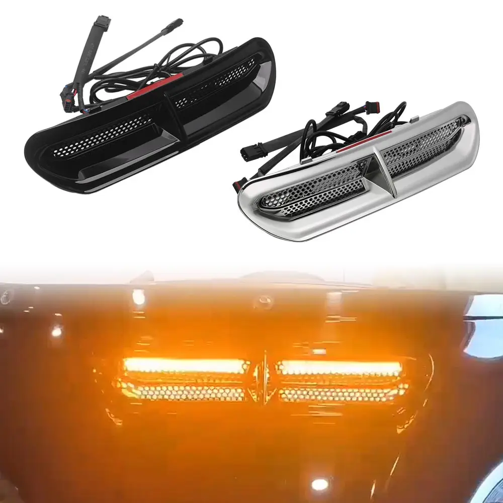 

For Harley Touring Street Electra Glide Ultra Limited 2014-up Motorcycle LED Fairing Vent Light Flowing Running Turn Signal Lamp